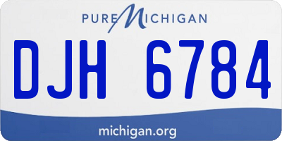MI license plate DJH6784