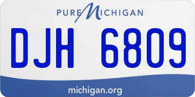 MI license plate DJH6809