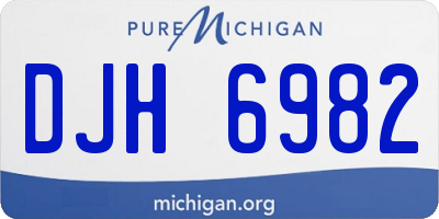 MI license plate DJH6982