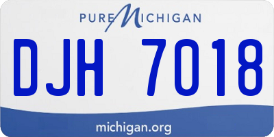 MI license plate DJH7018
