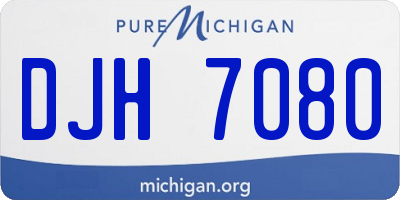 MI license plate DJH7080