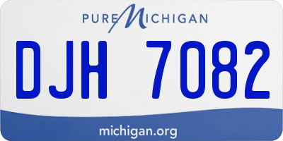 MI license plate DJH7082