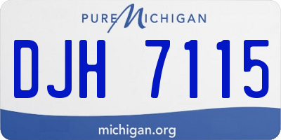MI license plate DJH7115