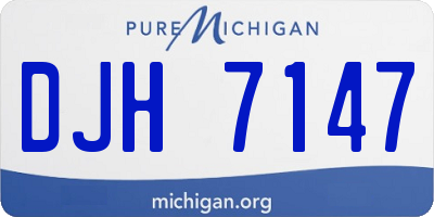 MI license plate DJH7147