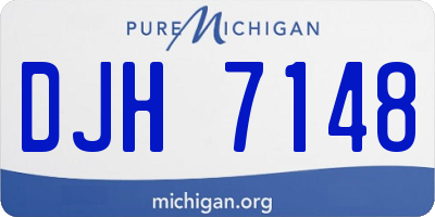 MI license plate DJH7148