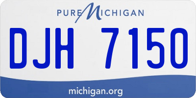 MI license plate DJH7150