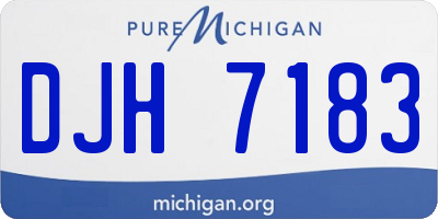 MI license plate DJH7183