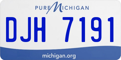 MI license plate DJH7191