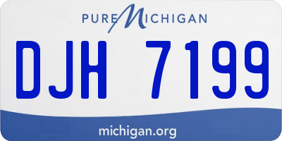 MI license plate DJH7199