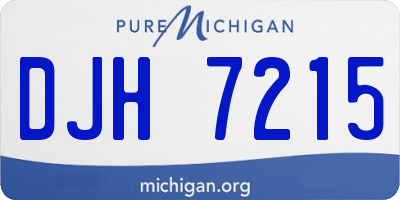 MI license plate DJH7215