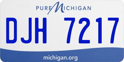 MI license plate DJH7217