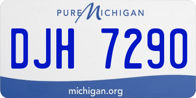 MI license plate DJH7290