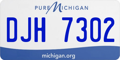 MI license plate DJH7302