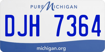 MI license plate DJH7364
