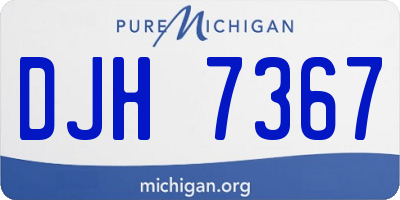 MI license plate DJH7367