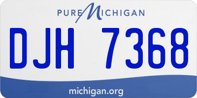 MI license plate DJH7368
