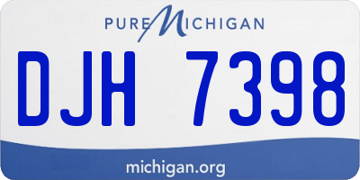 MI license plate DJH7398