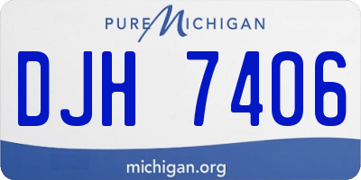 MI license plate DJH7406