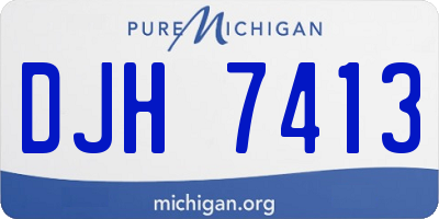 MI license plate DJH7413