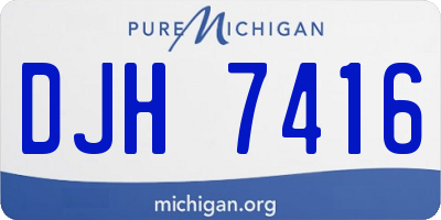 MI license plate DJH7416