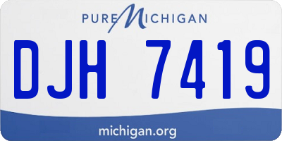 MI license plate DJH7419
