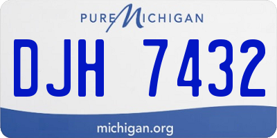 MI license plate DJH7432