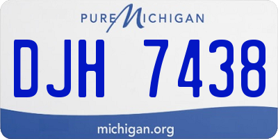 MI license plate DJH7438
