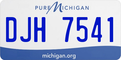 MI license plate DJH7541
