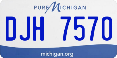 MI license plate DJH7570