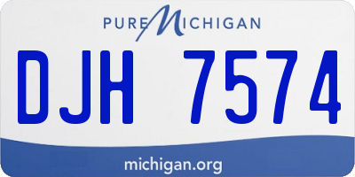MI license plate DJH7574