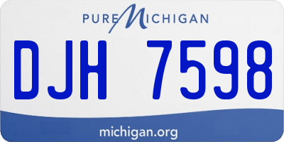 MI license plate DJH7598