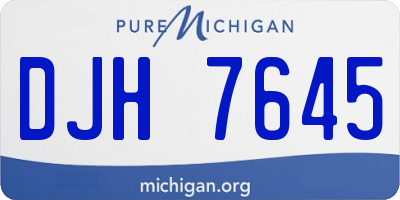 MI license plate DJH7645