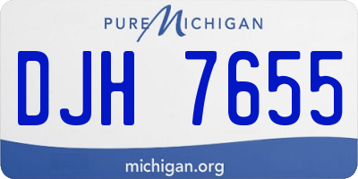MI license plate DJH7655
