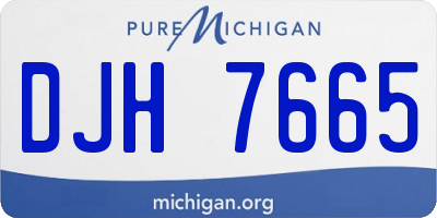 MI license plate DJH7665