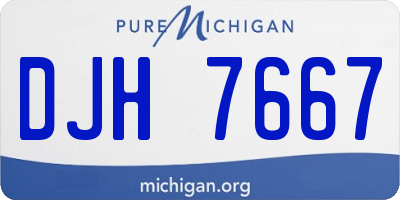 MI license plate DJH7667