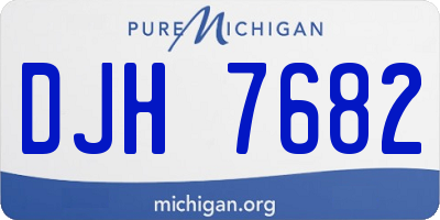 MI license plate DJH7682