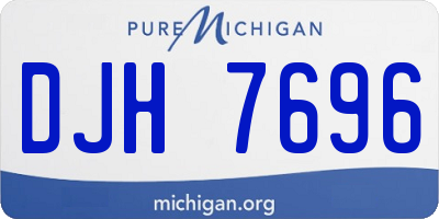 MI license plate DJH7696