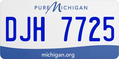 MI license plate DJH7725