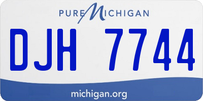 MI license plate DJH7744