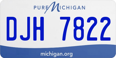 MI license plate DJH7822