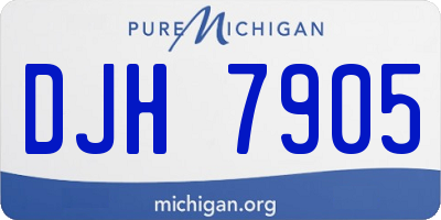MI license plate DJH7905