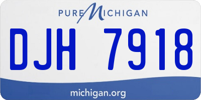 MI license plate DJH7918
