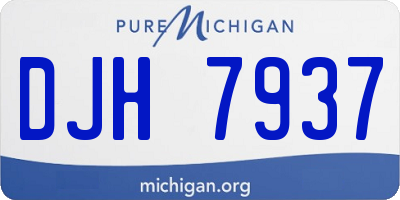 MI license plate DJH7937