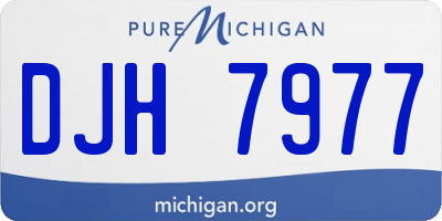 MI license plate DJH7977
