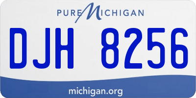 MI license plate DJH8256