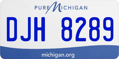 MI license plate DJH8289
