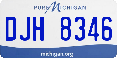 MI license plate DJH8346