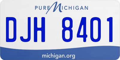 MI license plate DJH8401