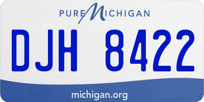 MI license plate DJH8422