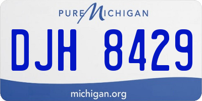MI license plate DJH8429